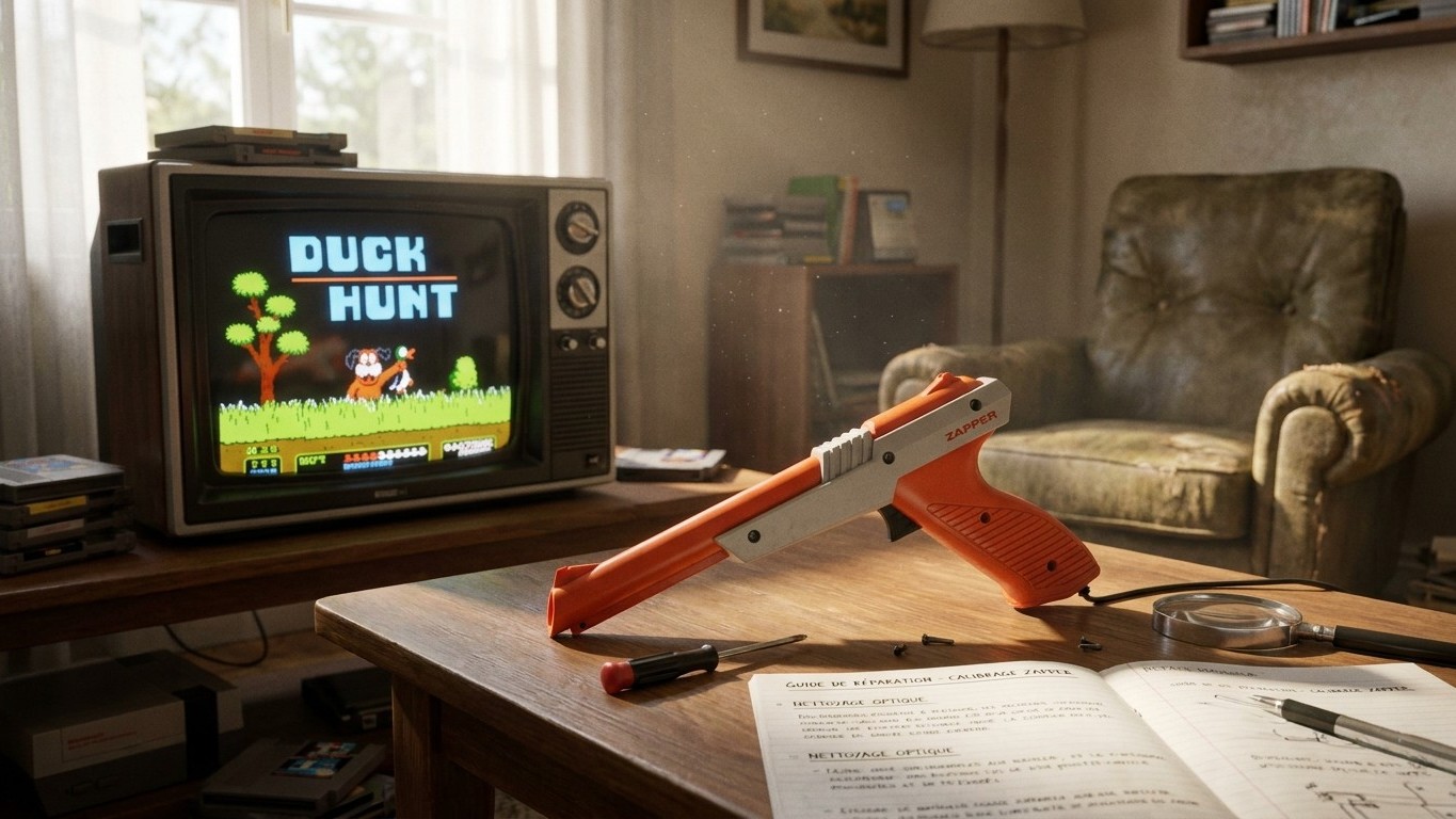 Duck Hunt : peux-tu résoudre le mystère du Zapper qui ne tire plus juste ?